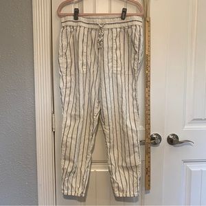 Daily Ritual striped cotton capri pants